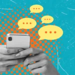 A person texting on their phone