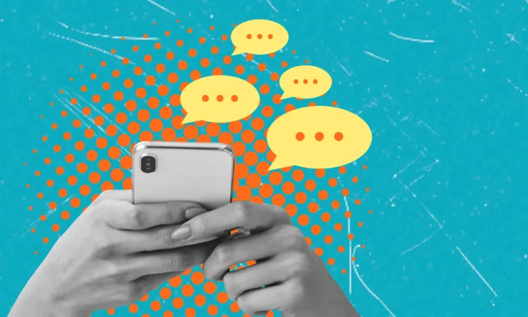 A person texting on their phone