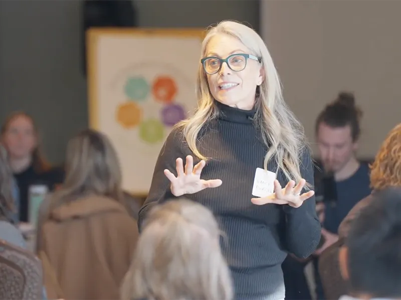 nancy-burger-workshop Nancy Burger speaking at a workshop