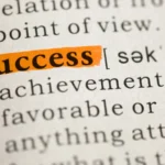 Image of the word Success in a dictionary and it's definition